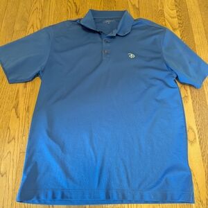 Nike Golf Dri-Fit Blue Polo Shirt XL Short Sleeve With Disney Logo Outdoors